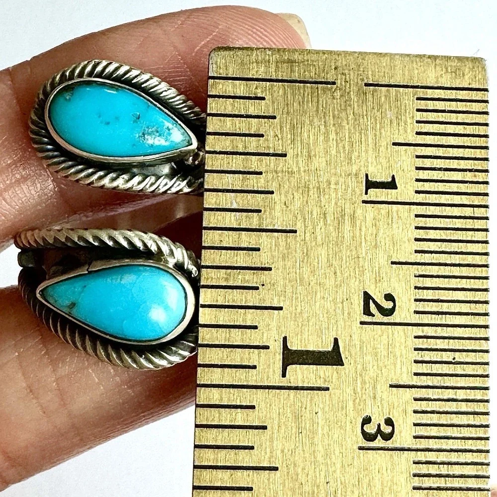 Native American Navajo Indian Turquoise Jewelry bypass rings